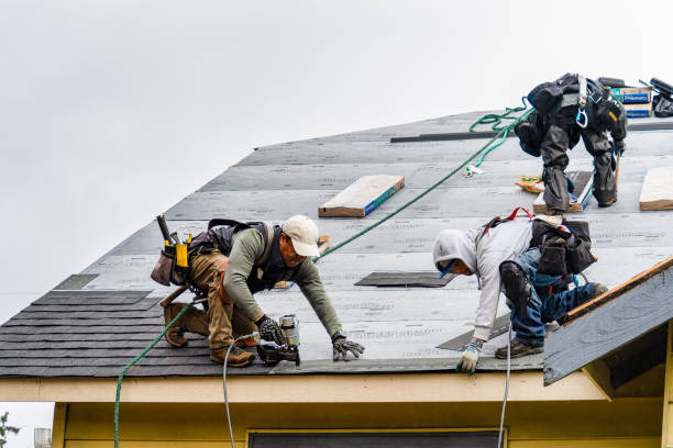 Professional Storm Damage Roof Repair technician working in Menomonee Falls, WI